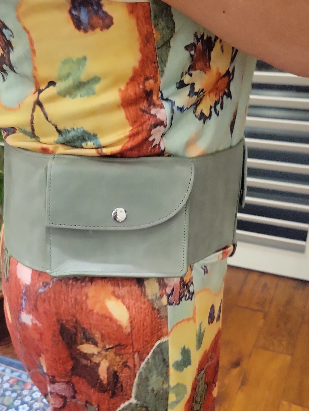 Mango Women's Leather Belt Bag With Pockets.
